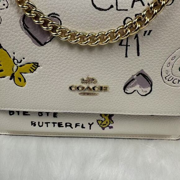 Coach Klare Crossbody Bag With Sketch Print In Chalk Multi Leather CAK15 NWT - Picture 13 of 14